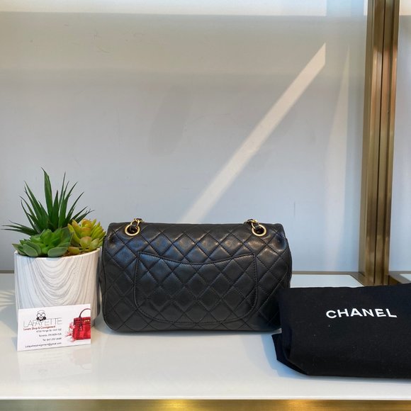 Chanel Lambskin Black Flap Bag with Charm - Picture 5 of 8